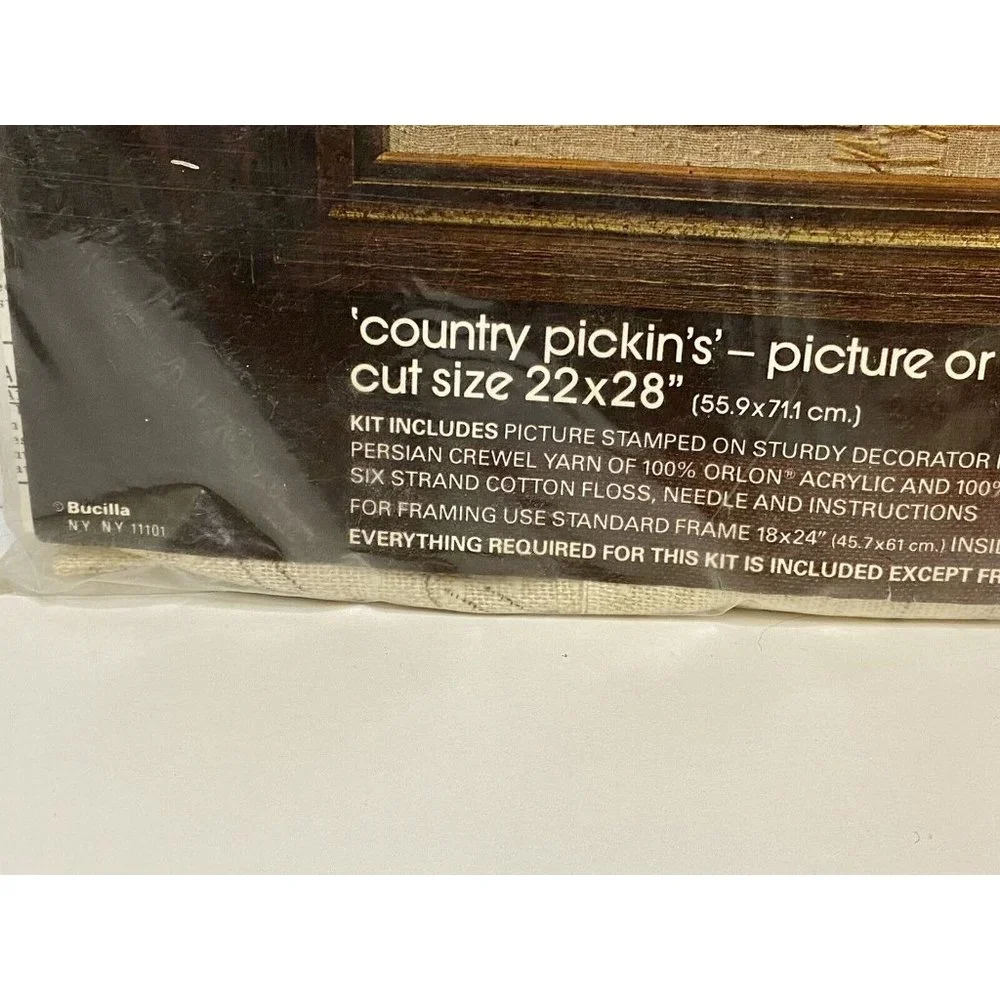 Bucilla country pickin's 3335‎ Cross Stitch  Kit New in Package 22